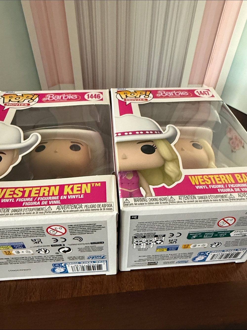 Funko pop movies Barbie the Movie Western Ken 1446 & Barbie 1447 Set NWT - Picture 8 of 8